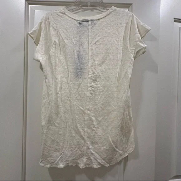 Tahari Linen V Neck T- Shirt - Picture 2 of 3